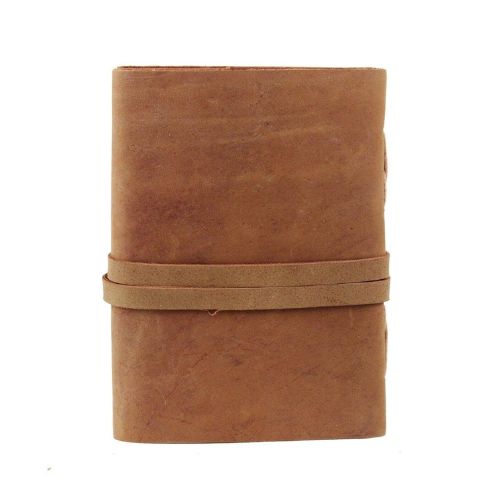 CraftShades - Leather Diary - Antique Handmade Leather Heart of Hearts Bound Notepad for Men and Women Plain Paper Travel Diary and Notebooks to Write 7 x 5 Inch (Camel Brown)