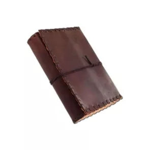 Handcrafted Leather Journal – Plain Brown (7x5")