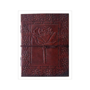 Craftshades – Rose Flower Embossed Unique Design 7″5 Handcrafted Leather Journal/Diary 100 page | 100% Genuine Leather