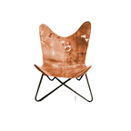 CraftShades Handmade Hairon Leather Butterfly Chair