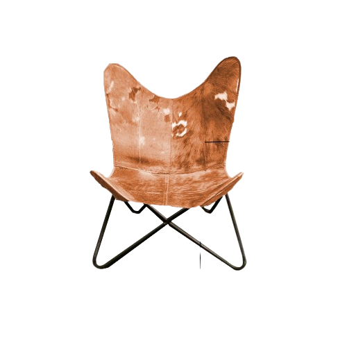 CraftShades Handmade Hairon Leather Butterfly Chair