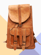 Craftshades – 4 Pockets 20 Inch Handcrafted Leather Pittu Bag | 100% Genuine Leather