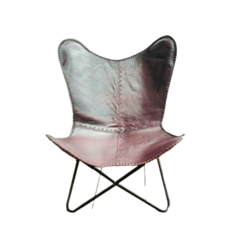 Handmade Leather Butterfly Chair, Handmade chair, foldable chair