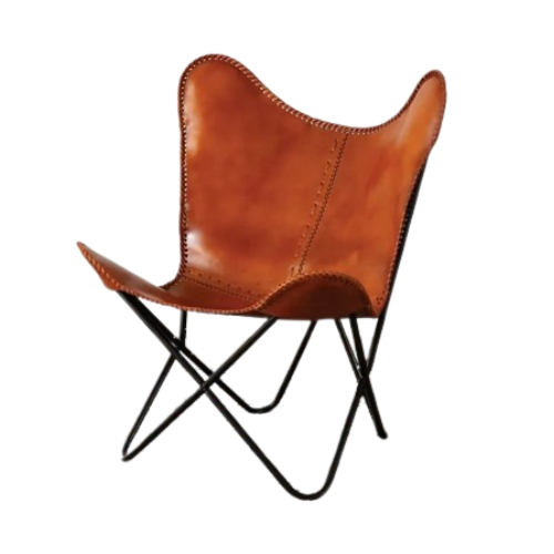 Butterfly Chair Brown chair Buffalo leather