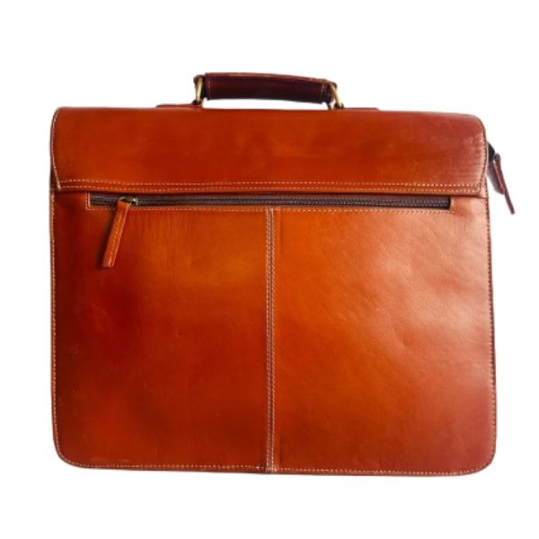 Retro buffalo Leather big pocket  Laptop Bag