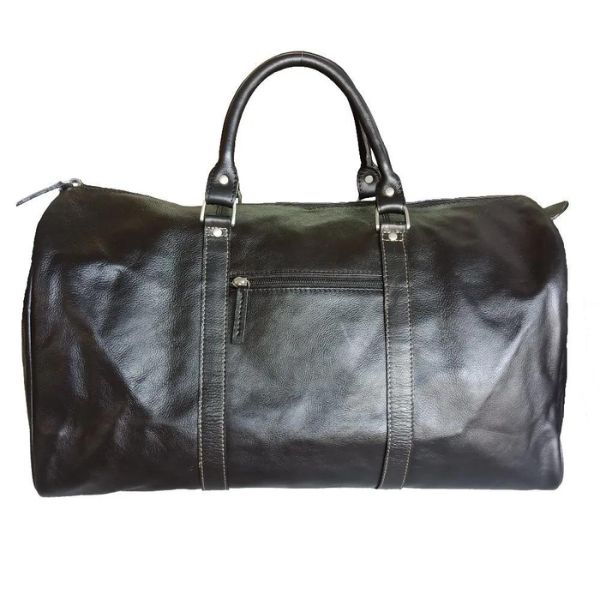 Leather Black Duffle Bag