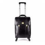 Leather Laguage Trolly Bag (Black)