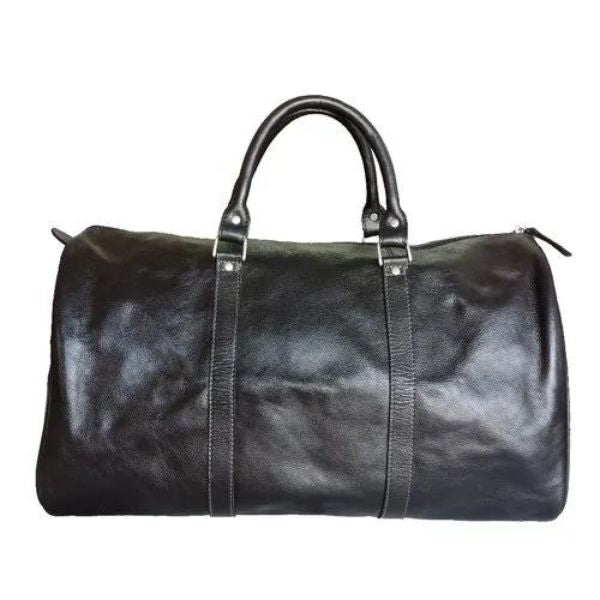 Leather Black Duffle Bag