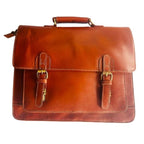 Retro buffalo Leather big pocket  Laptop Bag