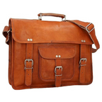 Craftshades 11×15×4″ Vintage Goat Leather Satchel Bag