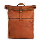 CraftShades Vintage Style Leather Backpack with Snap Buckle Closure