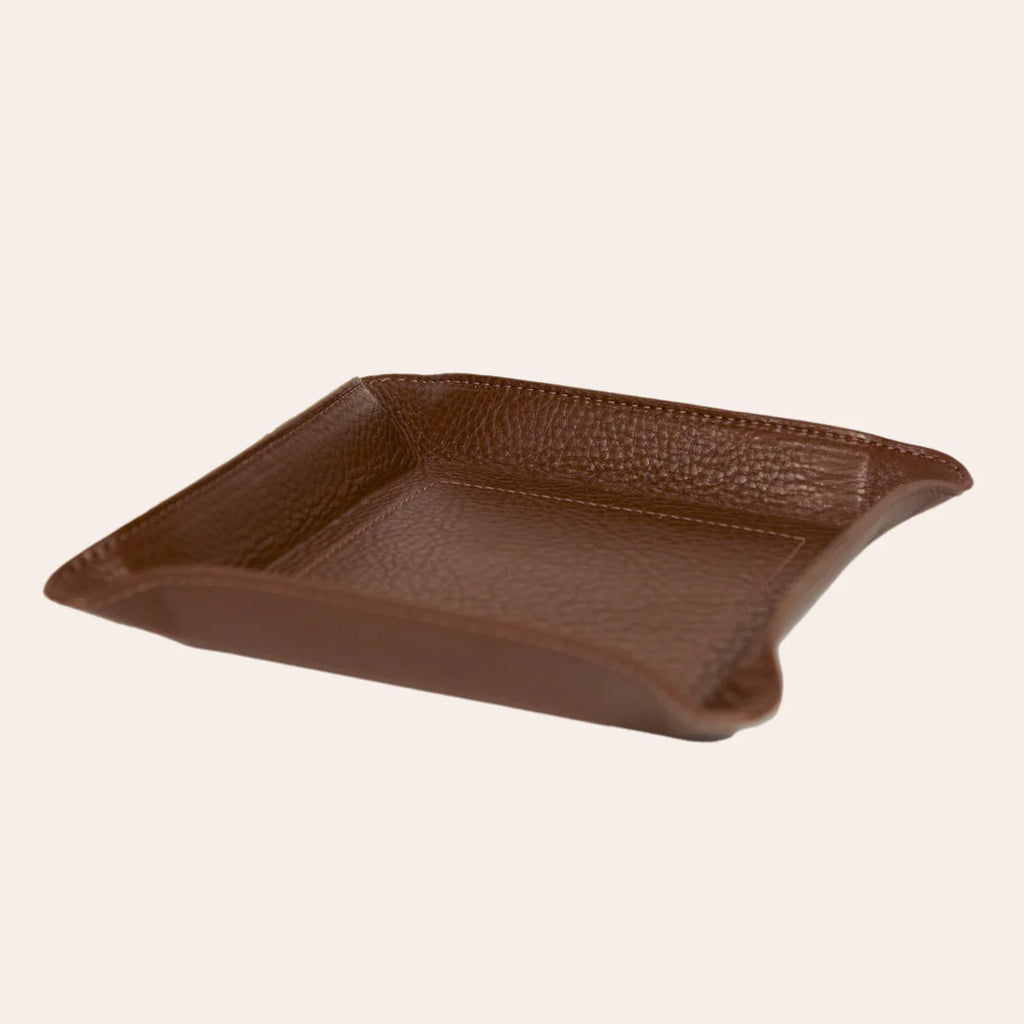 Black Leather Valet Tray