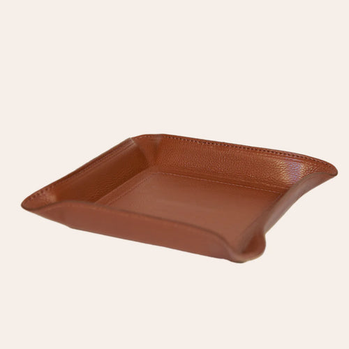 Black Leather Valet Tray