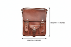 Craftshades - 9x11 Front Pocket Canvas & Goat Leather Sling Bag