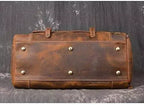 Buffalo Leather Duffle Bag with Shoes Compartment