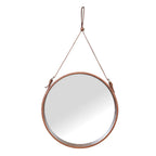 Tan Leather Hanging Mirror