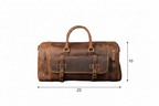 Buffalo Leather Duffle Bag with Shoes Compartment
