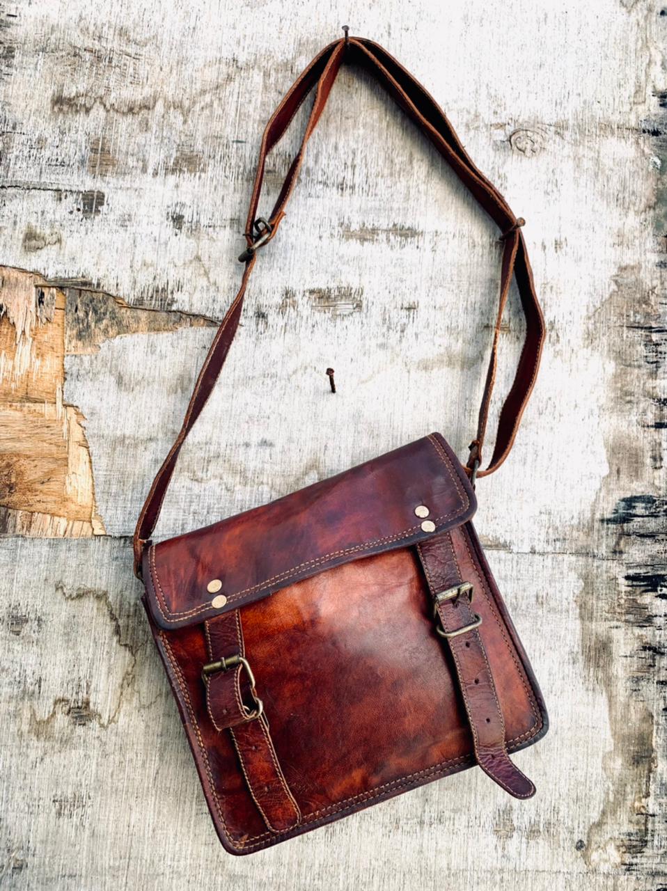 Craftshades – 9 Inch Handcrafted Leather Bag | 100% Genuine Leather