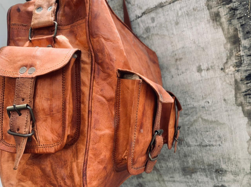 Craftshades - Multipurpose Handcrafted Leather Travel Bag | 100% Genuine Leather