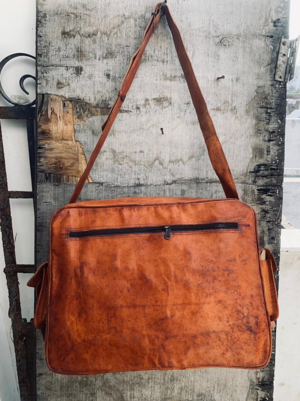 Craftshades - Multipurpose Handcrafted Leather Travel Bag | 100% Genuine Leather