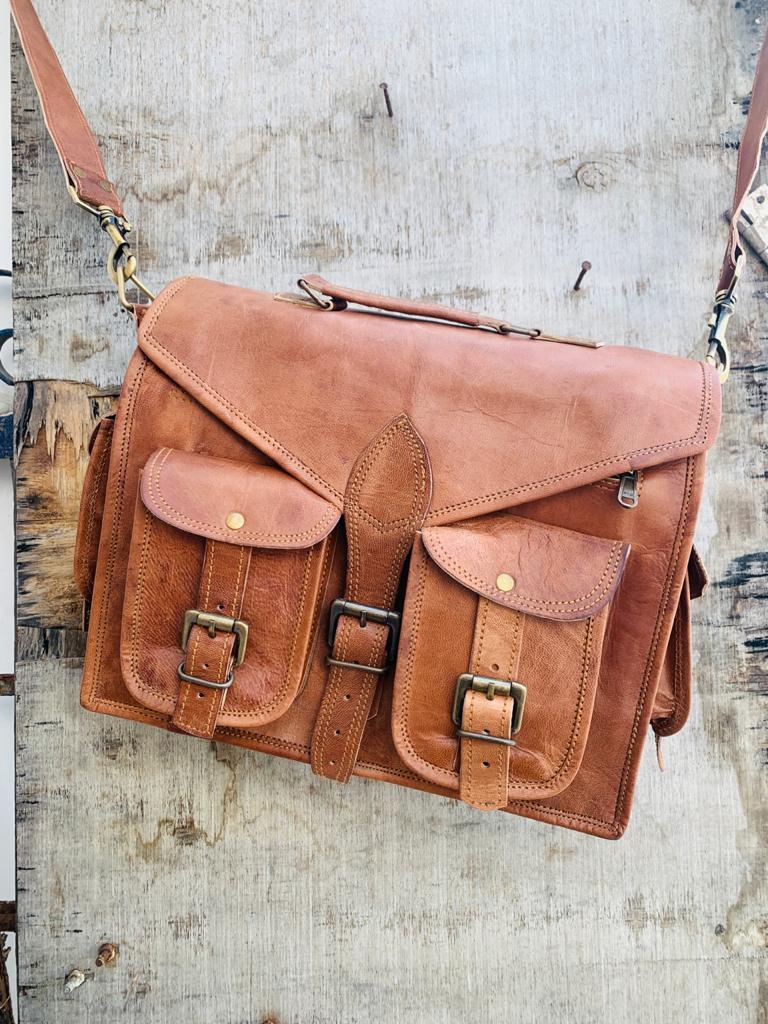 Craftshades – Handcrafted Satchel Leather Bag | 100% Genuine Leather