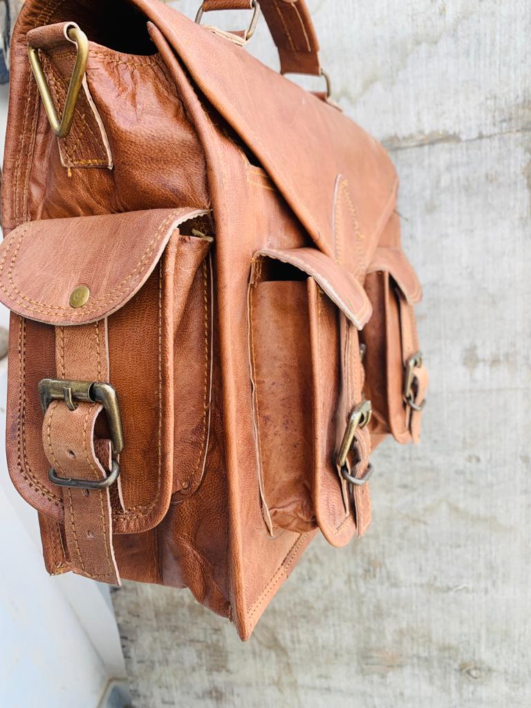 Craftshades – Handcrafted Satchel Leather Bag | 100% Genuine Leather
