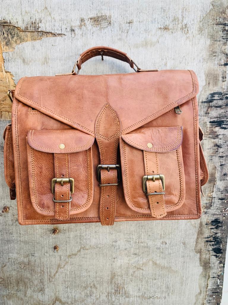 Craftshades – Handcrafted Satchel Leather Bag | 100% Genuine Leather