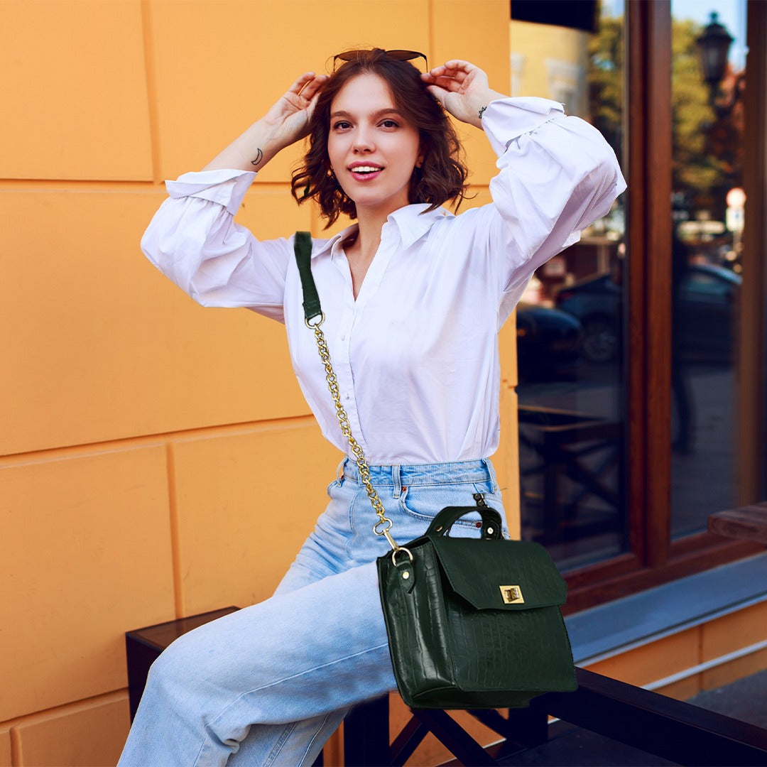 CraftShades Women buffalo Leather bag