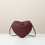 Maroon/Wine Red Heart Sling Bag