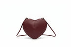 Maroon/Wine Red Heart Sling Bag