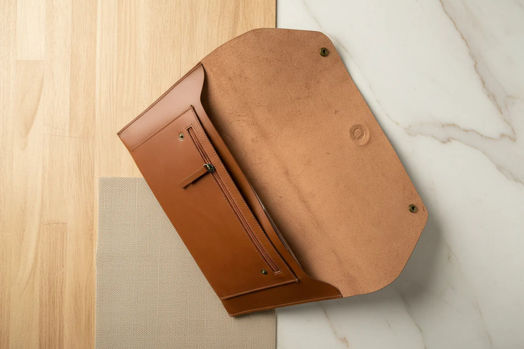 Premium Leather Sleeve Bag-Brown