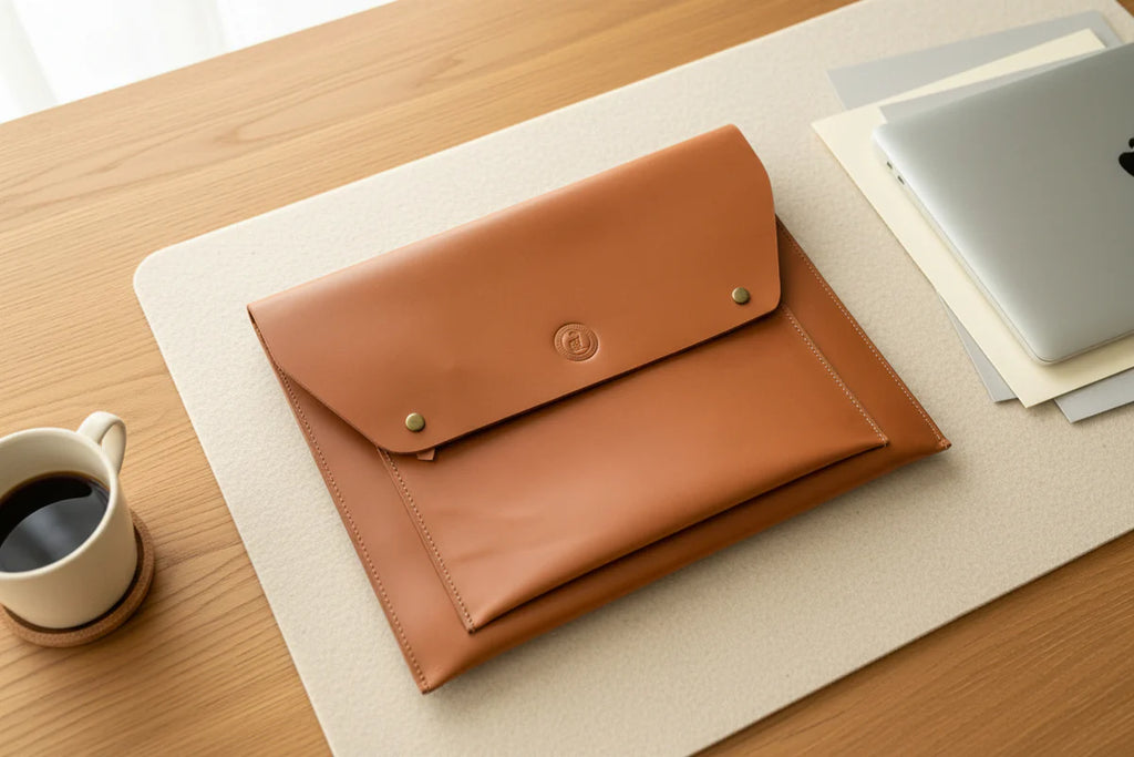 Premium Leather Sleeve Bag-Brown