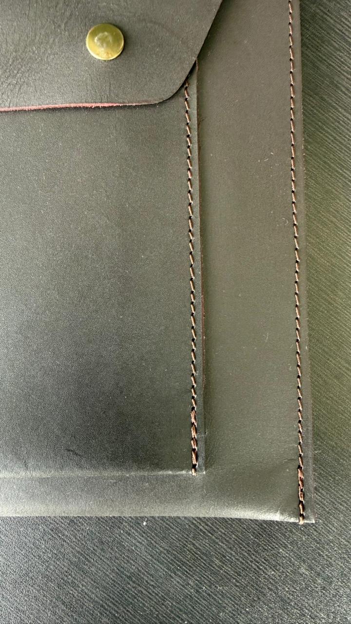 Premium Leather Sleeve Bag-Dark Brown