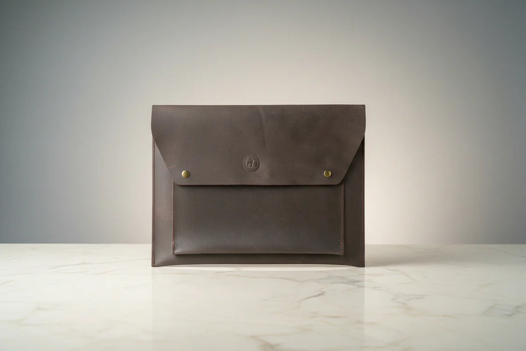 Premium Leather Sleeve Bag-Dark Brown