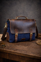 Heritage Waxed Canvas & Leather Laptop Bag
