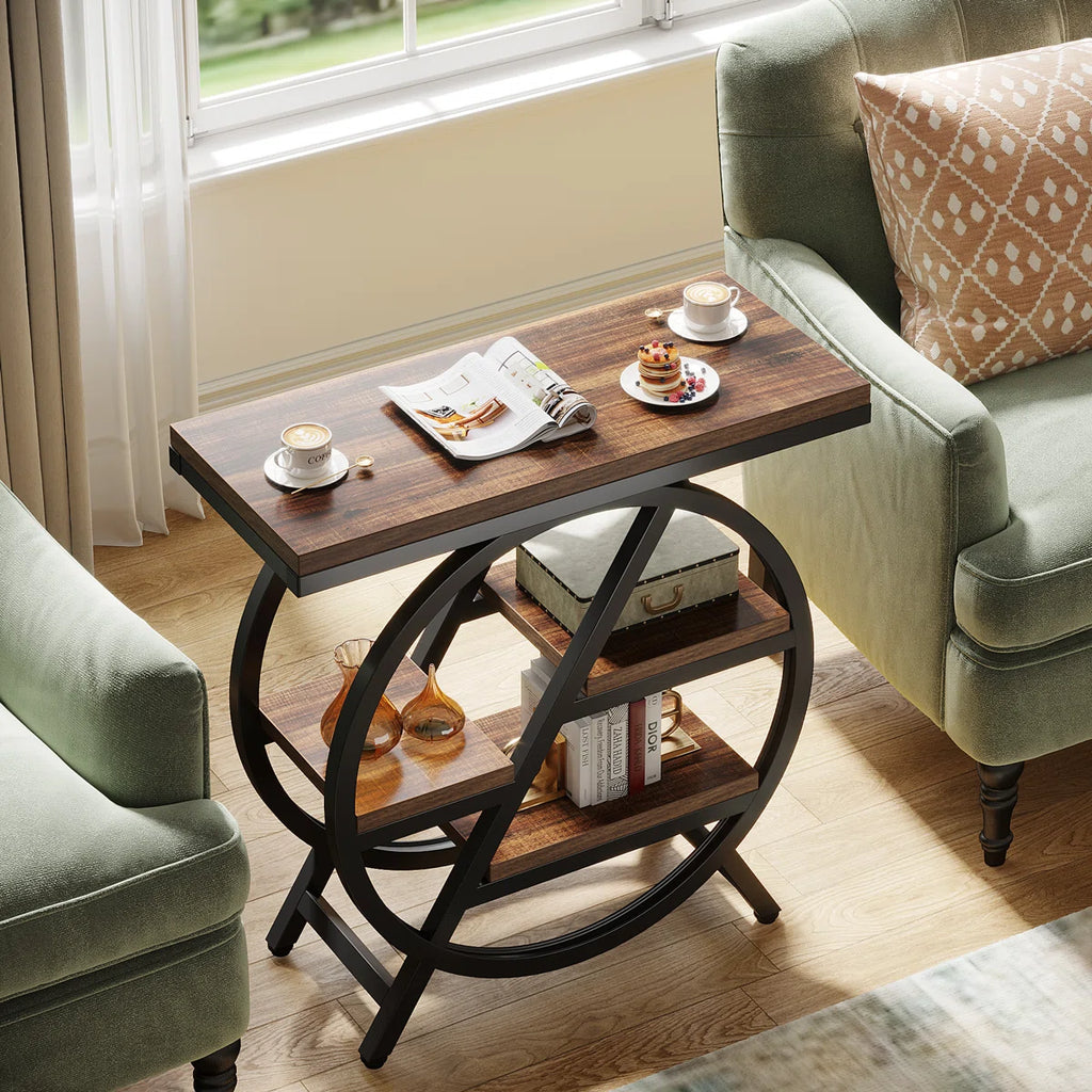 Industrial-Style End Table