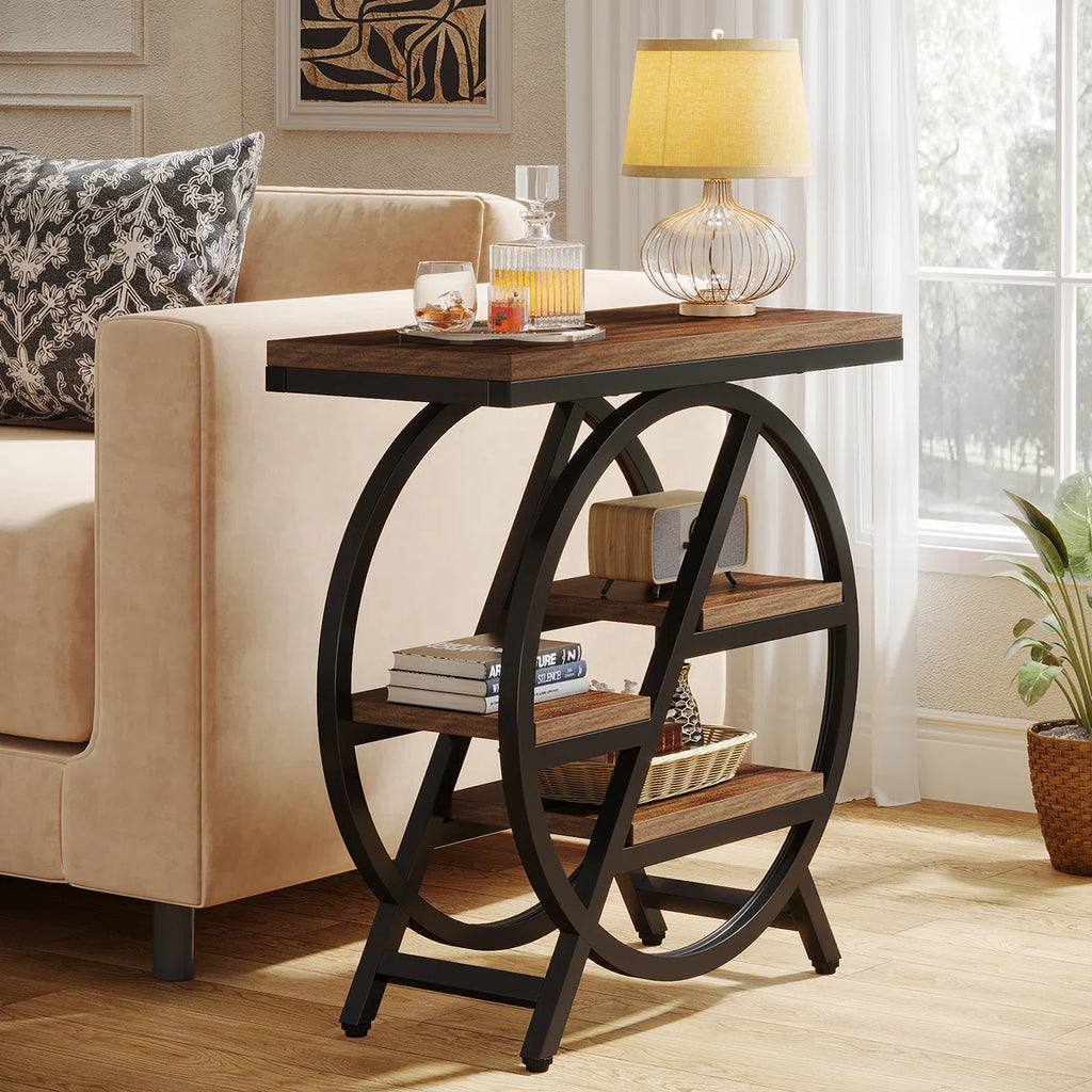Industrial-Style End Table