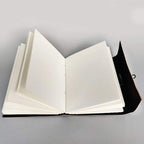 Craftshades – Metal Lock Single Stone Brown Embossed Design 7″5 Handcrafted Leather Journal/Diary 200 page | 100% Genuine Leather