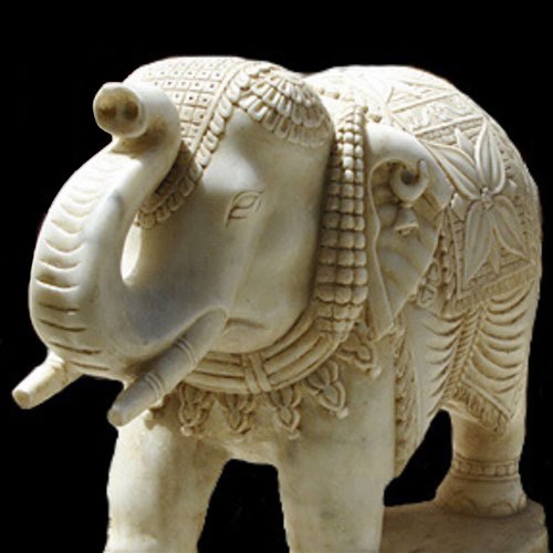 Marble elephant statue for decore