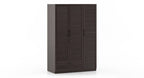 Bennis Three Door Wardrobe – Dark Walnut Finish