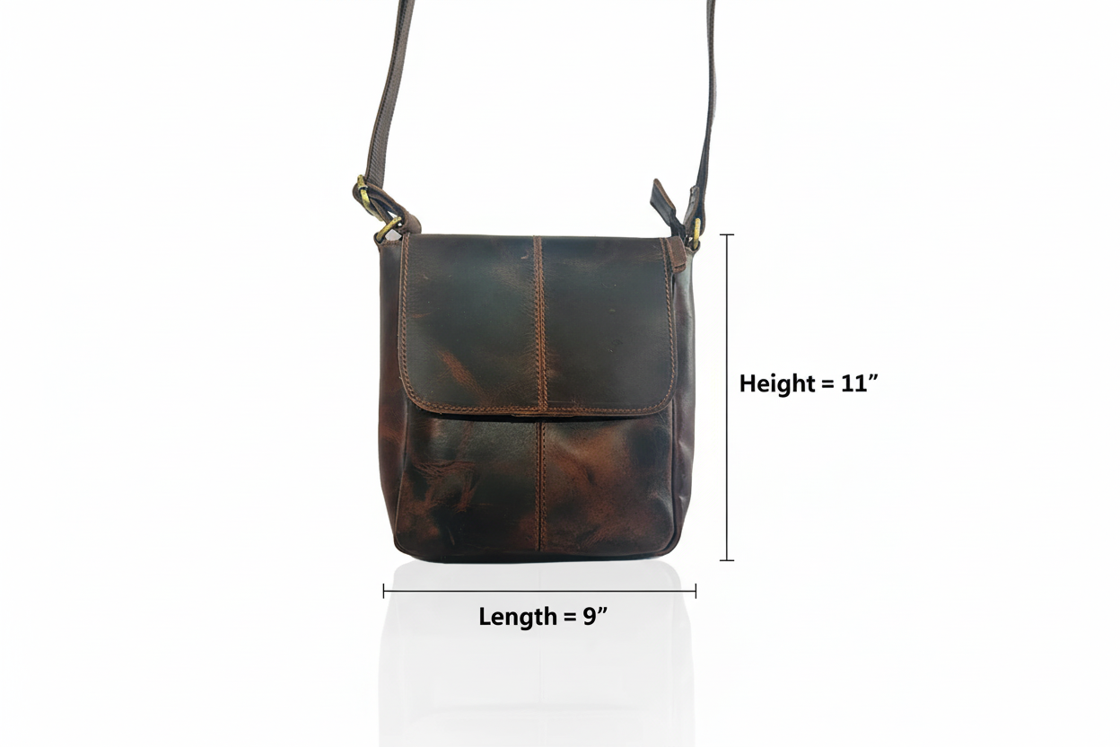 Craftshades - Genuine Buffalo Leather Crossbody (Brown)