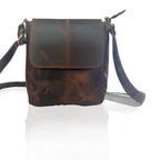 Craftshades -9 inches Brown Colour Buffalo Leather Sling Bag | 100% Genuine Leather
