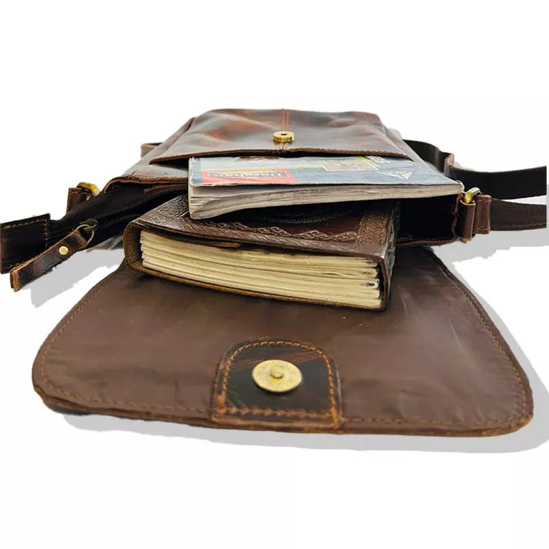 Craftshades - Genuine Buffalo Leather Crossbody (Brown)