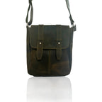 Craftshades Genuine Buffalo Leather Double Strip Crossbody (Green)