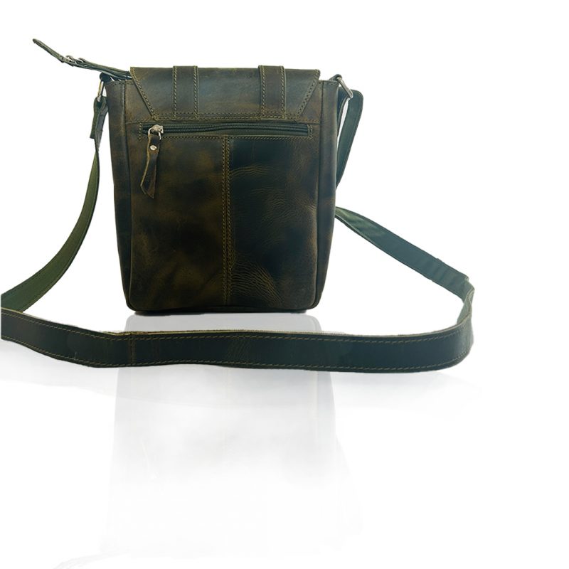 Craftshades Genuine Buffalo Leather Double Strip Crossbody (Green)