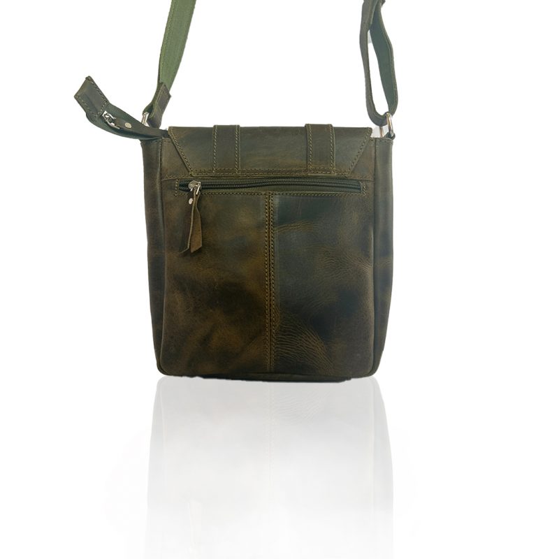 Craftshades Genuine Buffalo Leather Double Strip Crossbody (Green)