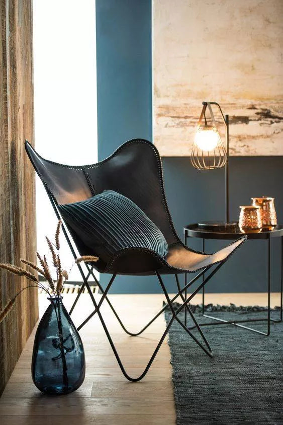 Butterfly chair black cover Buffalo leather