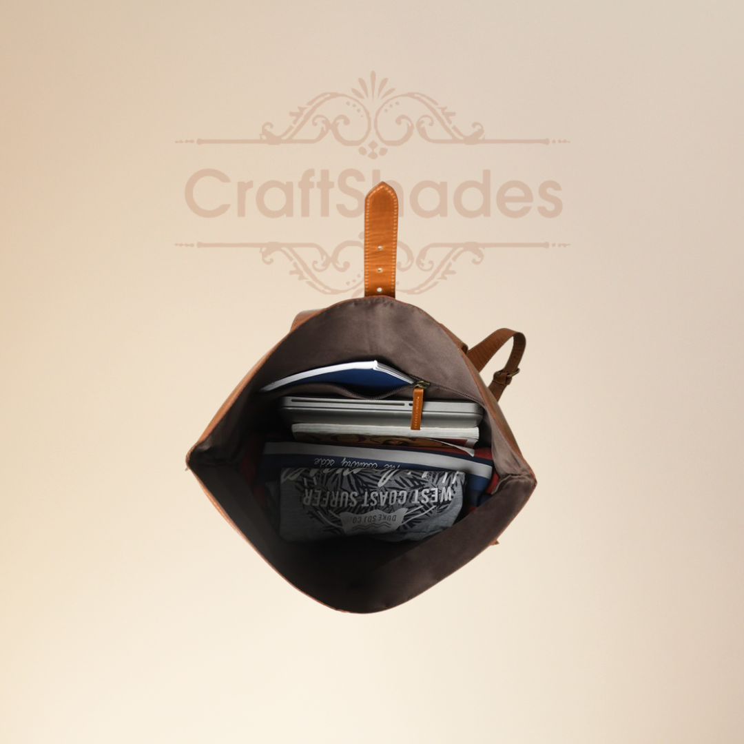 CraftShades-13*18 Inch buffalo leather backpack Unisex For Girls And Boys | 100 Genuine Leather