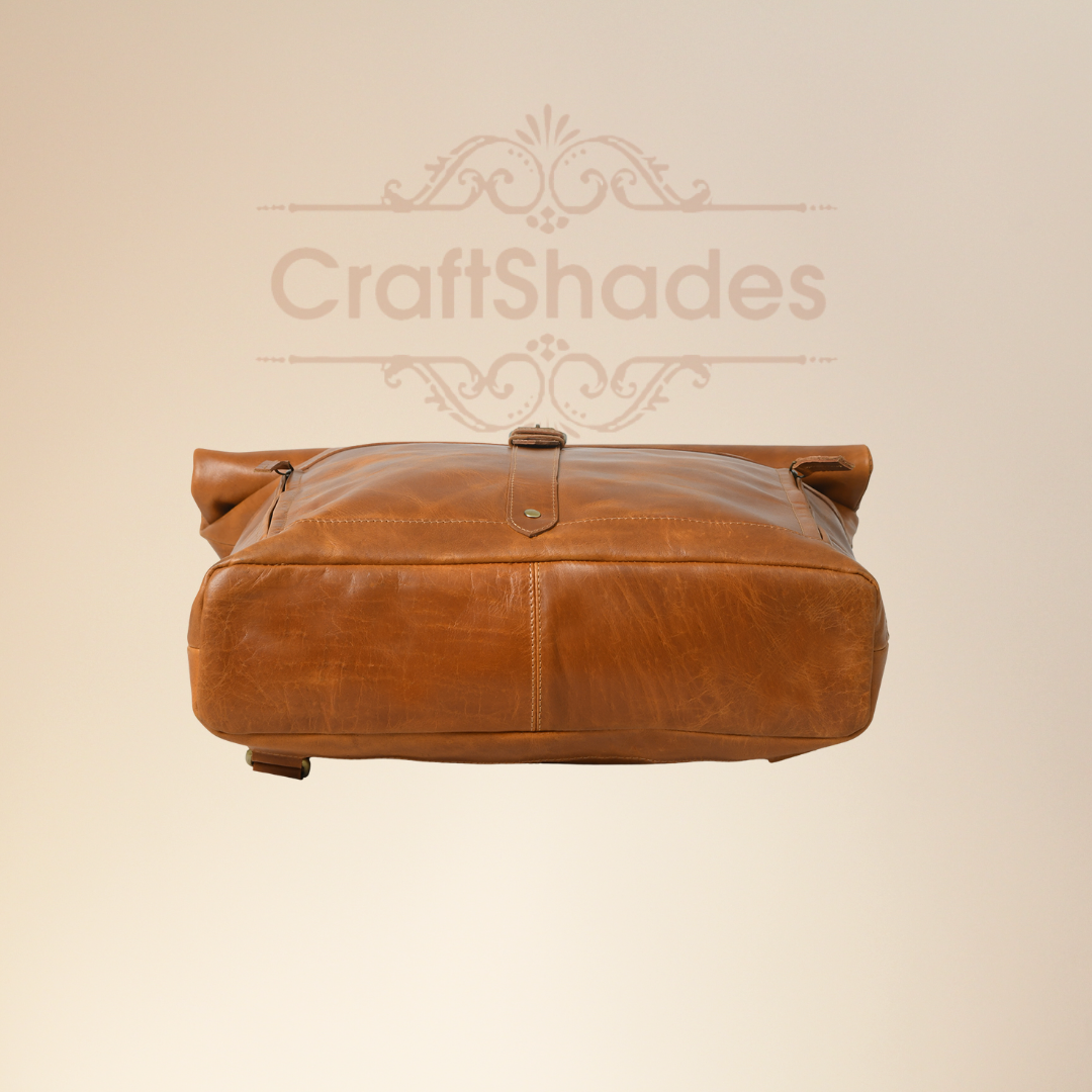 CraftShades-13*18 Inch buffalo leather backpack Unisex For Girls And Boys | 100 Genuine Leather