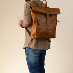 CraftShades-13*18 Inch buffalo leather backpack Unisex For Girls And Boys | 100 Genuine Leather
